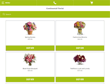 Tablet Screenshot of continentalflorist.net